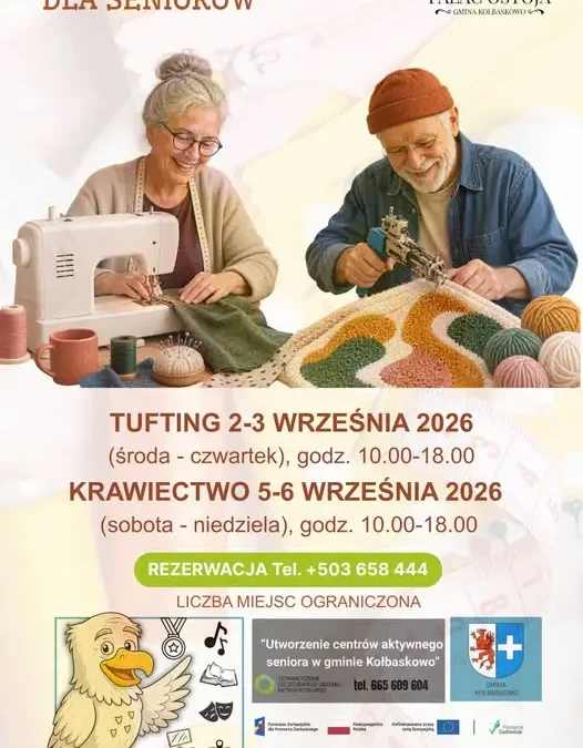 Bezpłatne warsztaty dla seniorów: tufting i krawiectwo w Pałacu w Ostoi