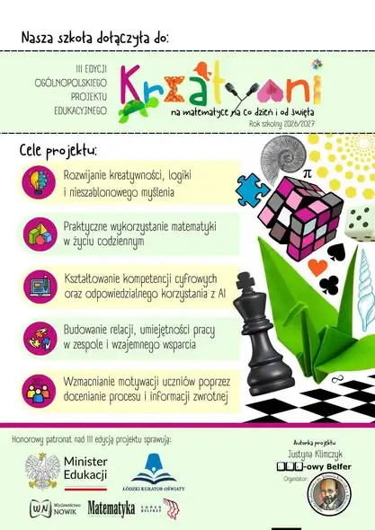 Szkoła w Białej dołączyła do ogólnopolskiego projektu „Kreatywni na matematyce”