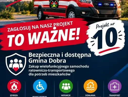 Gmina Dobra: Strażacy apelują o głosy na Projekt nr 10 w budżecie obywatelskim