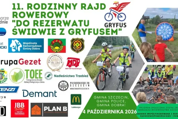 11. Rodzinny Rajd Rowerowy „Do Rezerwatu Świdwie z Gryfusem” już w niedzielę