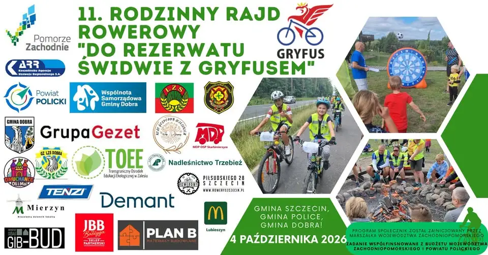 11. Rodzinny Rajd Rowerowy „Do Rezerwatu Świdwie z Gryfusem” już w niedzielę