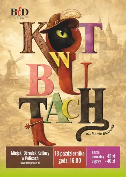 „Kot w butach” zawita do Polic – rodzinne spotkanie z teatrem już 18 października