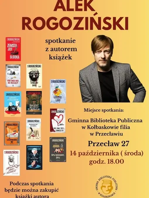 Spotkanie autorskie z Alkiem Rogozińskim w Przecławiu – już 14 października