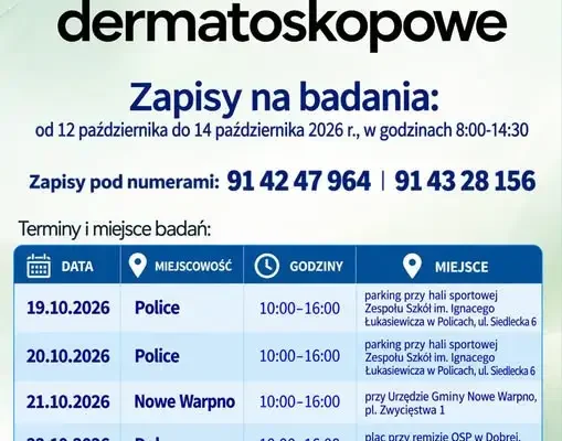 Dermobus w powiecie polickim – bezpłatne badania skóry już od 19 października