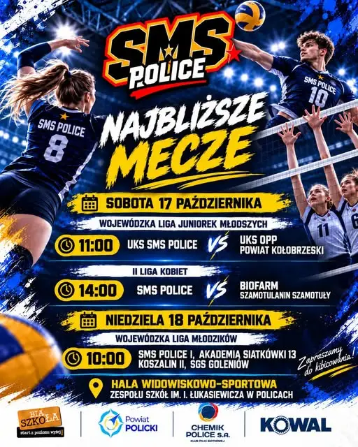 Siatkarski weekend w Policach: SMS Police zagra w lidze juniorek, II lidze kobiet i lidze młodzików