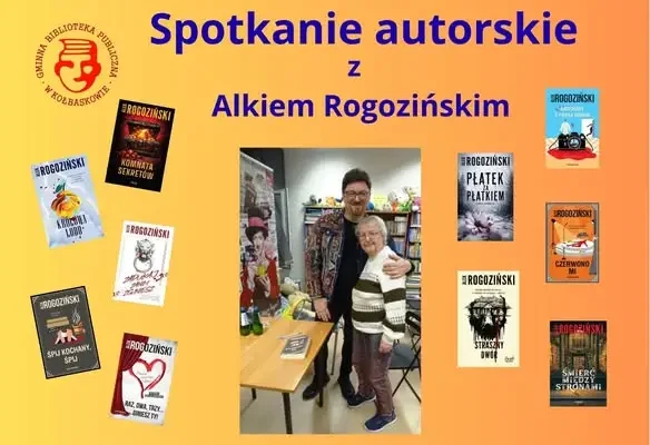 Alek Rogoziński w bibliotece w Przecławiu – spotkanie z autorem 60 książek