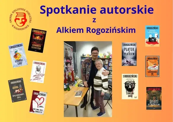 Alek Rogoziński w bibliotece w Przecławiu – spotkanie z autorem 60 książek