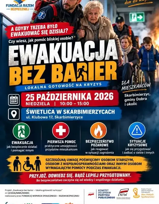Ewakuacja bez barier: bezpłatne szkolenie dla mieszkańców gminy Dobra i okolic