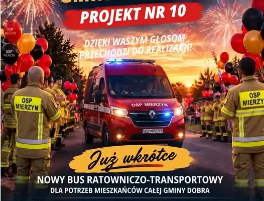 Mieszkańcy gminy Dobra wybrali nowy bus dla straży pożarnej w budżecie obywatelskim