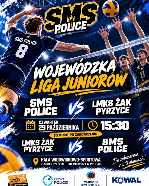 Siatkarskie juniorzy SMS Police zagrają dwa mecze w jeden dzień