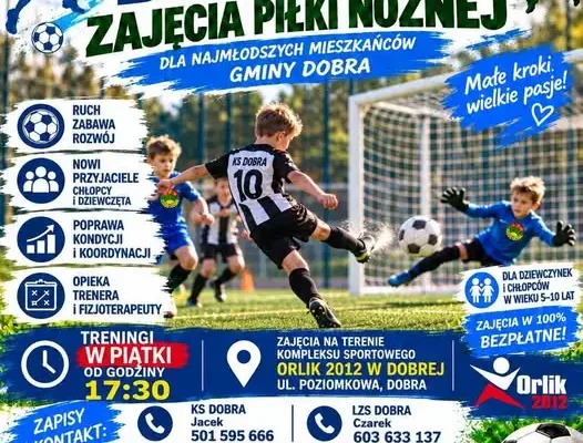 Bezpłatny trening piłkarski dla dzieci w Dobrej – już w piątek na Orliku